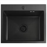 Plieninė kriauklė Leo 50 Black