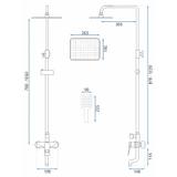 Σετ ντους REA SOUL Μαύρο