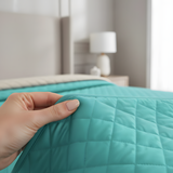 Narzuta dwustronna pikowana Inez beżowo-miętowy