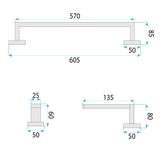 Kylpyhuonetarvikesetti Rio Brush Copper 4 osaa