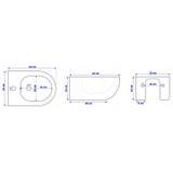 Set WC vaso + BIDET CARTER BIANCO SOSPESO