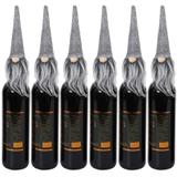 Pokrowce świąteczne na butelkę Mikołaj 6 szt KF323-6