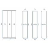 Shower doors Rea Alex Black 90