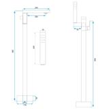 Grifo de pie Rea TERY Gold