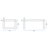 CONGLOMERATE TYÖPESUOJA GOYA MUSTA MATTO 60cm + kehys