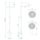 REA BLOOM dušas komplekts WHITE CHROME