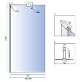 Dušo ekranas Rea Aero N 90 Reklamjuostė