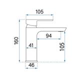 Bateria Umywalkowa REA ARGUS MIEDŹ SZCZOTKOWANA Niska