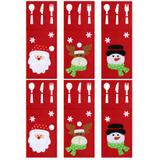 Pokrowiec na sztućce Świateczny 6szt KF333