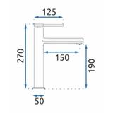 Bathroom faucet REA OVAL CHROM high