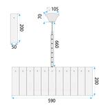 Hängelampe APP1779-CP 60CM Gold