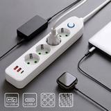 Listwa zasilająca Przedłużacz 4 gniazda + 2x USB-A + USB-C JNH025-4B Biały