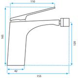 Bidetová batéria REA AVALON Titanium