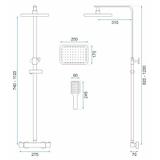 REA Tom dušas komplekts zelta krāsā ar termostatu