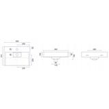 Умывальник конгломератный на столешницу GOYA Black Mat 50CM