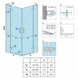 REA Hugo Double Suihkukaappi Musta 80x80