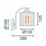 Wandlampe Chrome APP509-1W