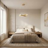 LAMPA SUFITOWA WISZĄCA SWE065-CP 40cm ZŁOTA SZCZOTKOWANA