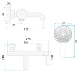 Bath faucet REA Rivo Black