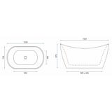 Ванна Rea Ferrano Slim 150 см