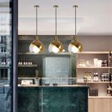 Hängelampe APP638-1CP Gold Glas Kugel