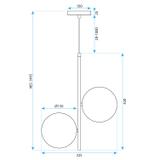 Hängelampe Gold G118-2CP