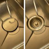 Wielofunkcyjny zlewozmywak stalowy 10w1 REA Alonzo Złoty Szczotkowany