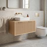Dulap baie pentru lavoar Rea Core 80cm Beige