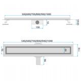 Odpływ Liniowy REA NEOX PRO Stal Szczotkowana 60