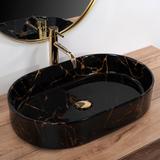 Aufsatzwaschbecken Rea Nadia Black Marble Shiny