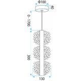 Lampa wisząca LED G150-3CP Gold Złota Szczotkowana