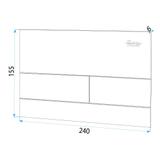 Concealed WC Frame Set Slim 024N with Titan T Brush Steel