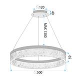 Lampa wisząca LHJ046-CP 50 cm ZŁOTA