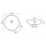 Umivaonik Rea Arte dark grey