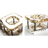 Deckenlampe Kristall quadrat Glamour 8W APP405-C