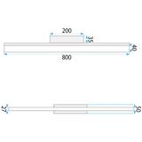 Аплик LED 80CM APP1853-1W BRUSH GOLD