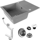 Kuchynský drez REA NORTH - šedá žula