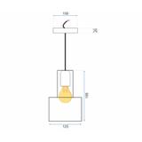 Hängelampe Silver Chrome APP285-1CP