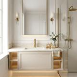 Fürdőszobai csaptelep Rea Lungo Stripe Brush Gold Low