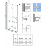 Душевая дверь Rea Molier Chrome + профиль 90