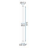 Удлинитель для ванны/душевого гарнитура CHROM 60cm