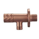 Zawór kątowy Diamond 03 1/2" x 3/8" Miedź Szczotkowana