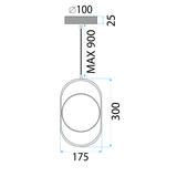 Люстра LED APP1554-CP Black