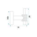 Vonios kabliukas 29104 Rivo Brush Copper