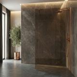 Stena za prhanje Rea Flexi Brown / Brush Copper 130