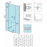 Tuš vrata Rea Hugo 120 Black