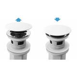 Syfon umywalkowy z korkiem klik-klak Rea Flow Biały