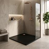 Acryl Duschwanne Rea Savoy black 80x80