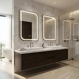 Lustro ścienne LED ZONE 70x50 Nikiel Szczotkowany