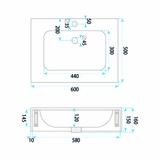 Wall-hung washbasin REA Aresa Cold Jade 60